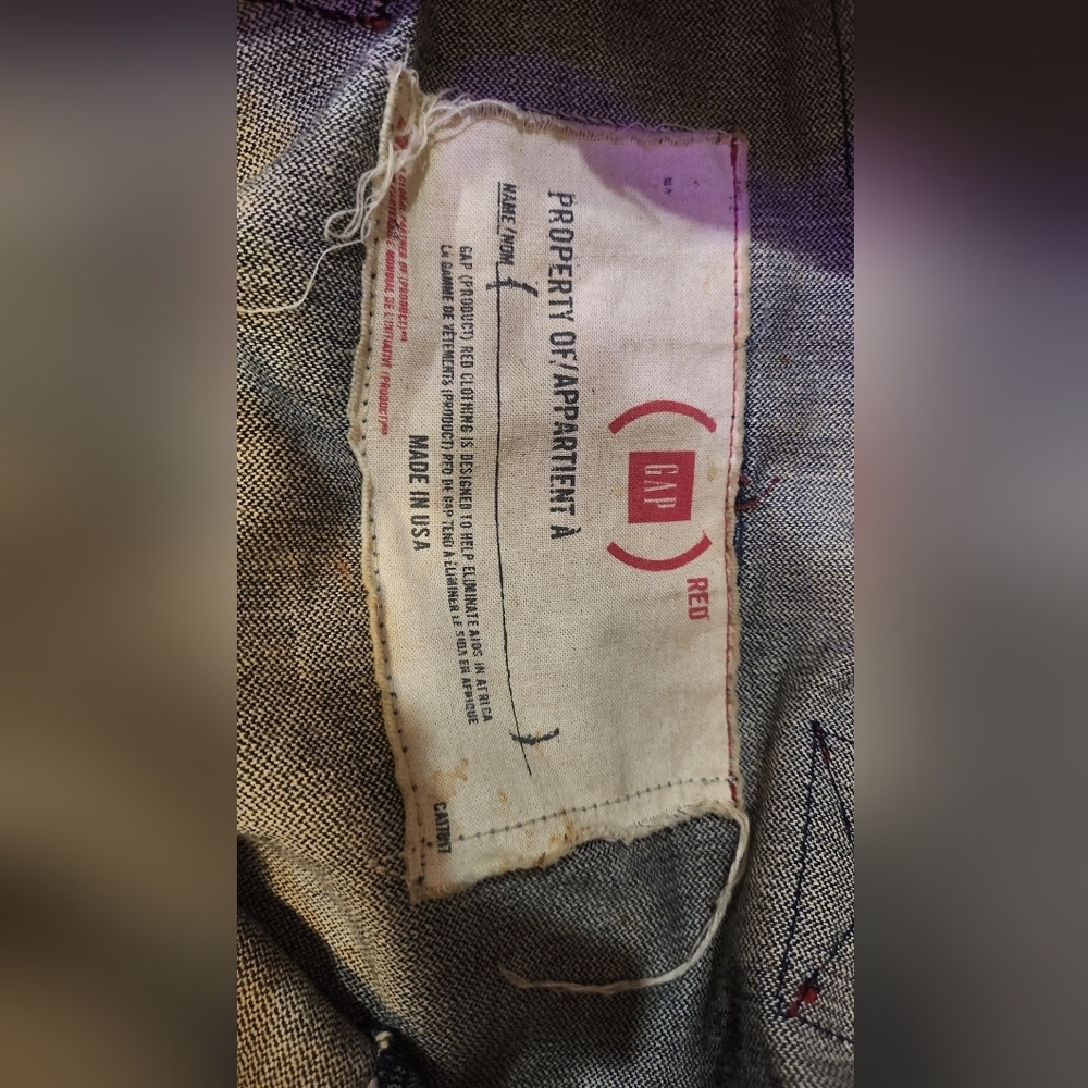 Vintage GAP Product Red Denim Tote and Scarf -Hamme(red). - Picture 4 of 6